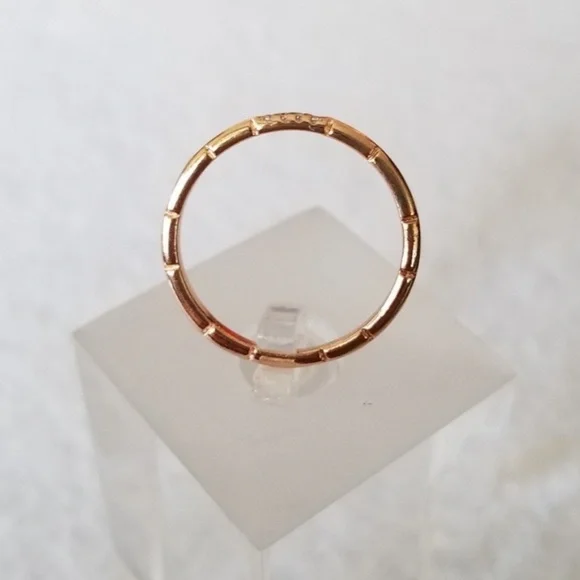 Little Rose Gold Stack Band - Picture 3 of 6